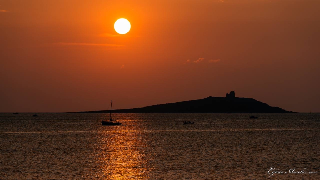 Isola delle Femmine al tramonto